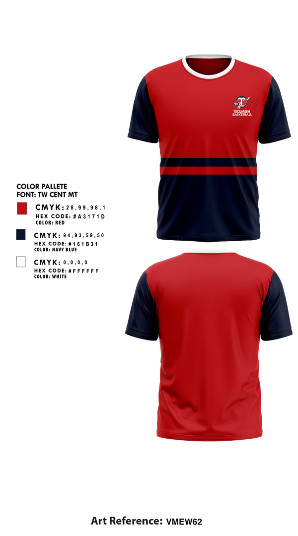 Short Sleeve Performance Shirt, Tecumseh High School Basketball, Women's Basketball, Teamtime, Team time, sublimation, custom sports apparel, team uniforms, spirit wear, spiritwear, sports uniforms, custom shirts, team store, custom team store, fundraiser sports, apparel fundraiser