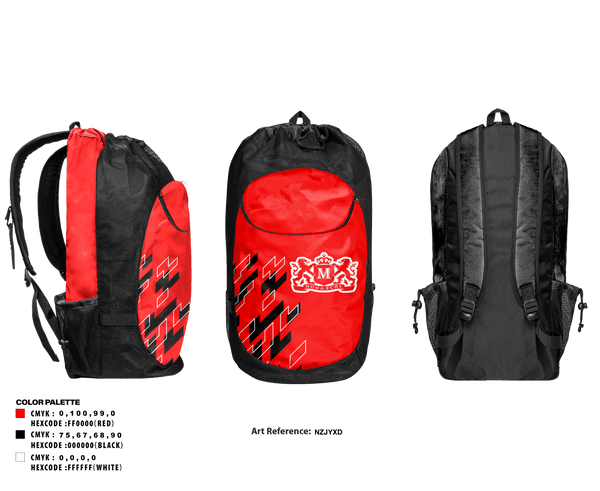 Gear Bag, Monarchs, Women's Soccer, Teamtime, Team time, sublimation, custom sports apparel, team uniforms, spirit wear, spiritwear, sports uniforms, custom shirts, team store, custom team store, fundraiser sports, apparel fundraiser