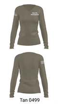 Charlie Champions 57156238 Women's Long Sleeve V-neck Shirt - 77
