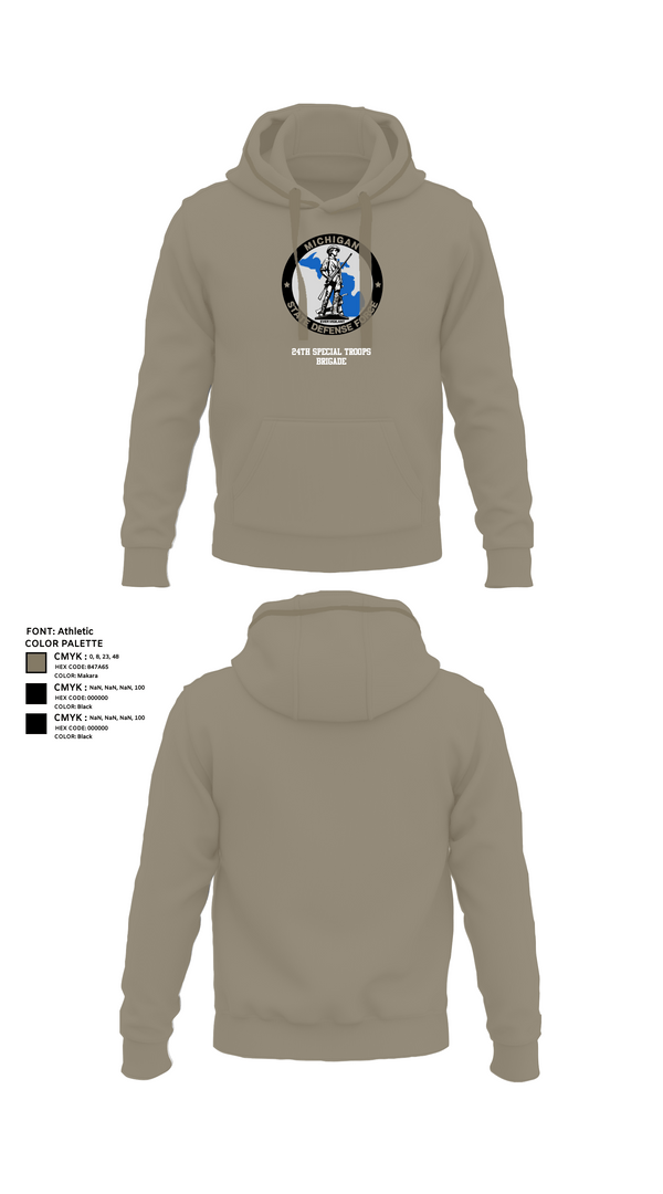Hoodie, 24th Special Troops Brigade, National Guard, Teamtime, Team time, sublimation, custom sports apparel, team uniforms, spirit wear, spiritwear, sports uniforms, custom shirts, team store, custom team store, fundraiser sports, apparel fundraiser