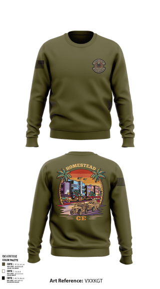 Crew Neck Sweatshirt, 482D Civil Engineer Squadron, Air Force, Teamtime, Team time, sublimation, custom sports apparel, team uniforms, spirit wear, spiritwear, sports uniforms, custom shirts, team store, custom team store, fundraiser sports, apparel fundraiser