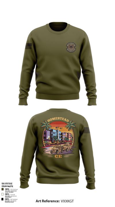 482D Civil Engineer Squadron 21891413 Crew Neck Sweatshirt - 125