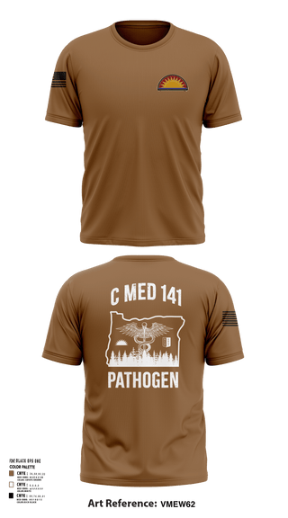 Short Sleeve Performance Shirt, C MED 141, National Guard, Teamtime, Team time, sublimation, custom sports apparel, team uniforms, spirit wear, spiritwear, sports uniforms, custom shirts, team store, custom team store, fundraiser sports, apparel fundraiser