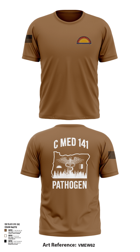 Short Sleeve Performance Shirt, C MED 141, National Guard, Teamtime, Team time, sublimation, custom sports apparel, team uniforms, spirit wear, spiritwear, sports uniforms, custom shirts, team store, custom team store, fundraiser sports, apparel fundraiser