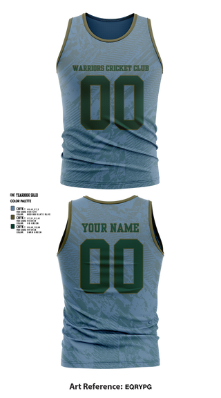 Tank Top, Warriors Cricket club, Cross Country, Teamtime, Team time, sublimation, custom sports apparel, team uniforms, spirit wear, spiritwear, sports uniforms, custom shirts, team store, custom team store, fundraiser sports, apparel fundraiser