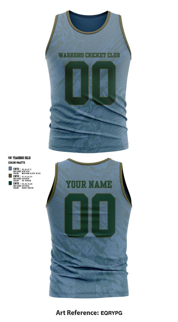 Tank Top, Warriors Cricket club, Cross Country, Teamtime, Team time, sublimation, custom sports apparel, team uniforms, spirit wear, spiritwear, sports uniforms, custom shirts, team store, custom team store, fundraiser sports, apparel fundraiser
