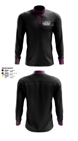Quarter Zip Jacket, Garden Valley Wolverines, Spirit Store, Teamtime, Team time, sublimation, custom sports apparel, team uniforms, spirit wear, spiritwear, sports uniforms, custom shirts, team store, custom team store, fundraiser sports, apparel fundraiser