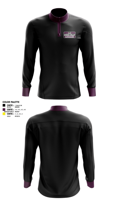 Garden Valley Wolverines 38799509 Quarter Zip Jacket - 2