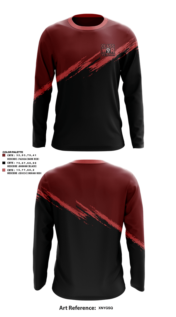 Long Sleeve Performance Shirt, Class War Veterans, E-Sports, Teamtime, Team time, sublimation, custom sports apparel, team uniforms, spirit wear, spiritwear, sports uniforms, custom shirts, team store, custom team store, fundraiser sports, apparel fundraiser