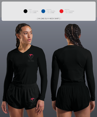 Womens Long Sleeve Vneck Shirt, TX-794, Spirit Store, Teamtime, Team time, sublimation, custom sports apparel, team uniforms, spirit wear, spiritwear, sports uniforms, custom shirts, team store, custom team store, fundraiser sports, apparel fundraiser