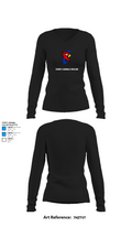 Cheney Cardinals Bowling 69557538 Women's Long Sleeve V-neck Shirt - 34