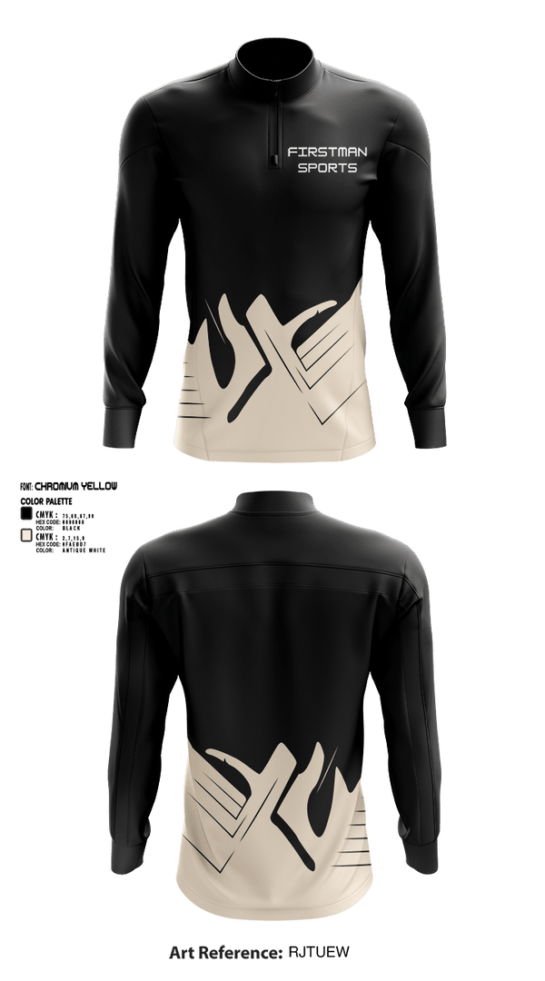 Quarter Zip Jacket, Firstman Sports, , Teamtime, Team time, sublimation, custom sports apparel, team uniforms, spirit wear, spiritwear, sports uniforms, custom shirts, team store, custom team store, fundraiser sports, apparel fundraiser