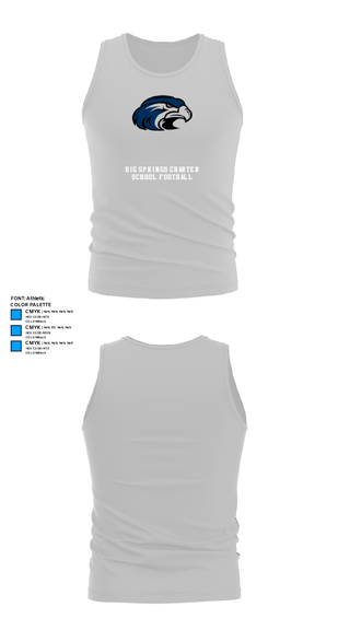 Tank Top, Big Springs Charter School Football, Football, Teamtime, Team time, sublimation, custom sports apparel, team uniforms, spirit wear, spiritwear, sports uniforms, custom shirts, team store, custom team store, fundraiser sports, apparel fundraiser