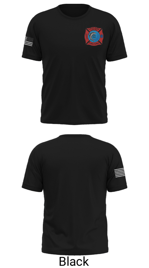 Old School Cotton Feel Shirt, Station 3Cascade Locks Fire & EMS, Fire Department, Teamtime, Team time, sublimation, custom sports apparel, team uniforms, spirit wear, spiritwear, sports uniforms, custom shirts, team store, custom team store, fundraiser sports, apparel fundraiser