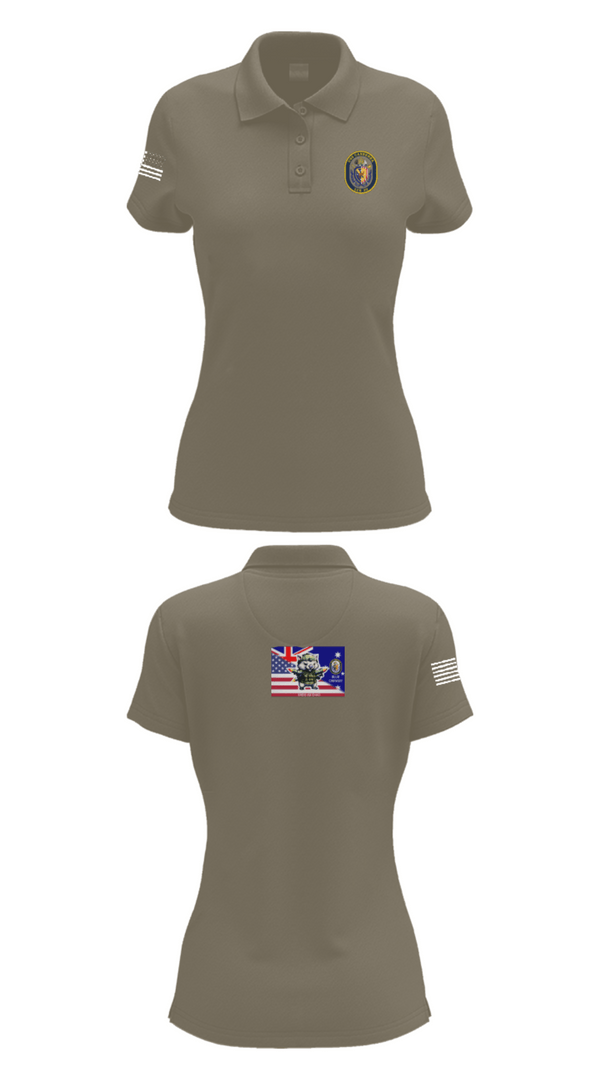 Womens Short Sleeve Performance Polo, USS CANBERRA (LCS 30), Navy, Teamtime, Team time, sublimation, custom sports apparel, team uniforms, spirit wear, spiritwear, sports uniforms, custom shirts, team store, custom team store, fundraiser sports, apparel fundraiser