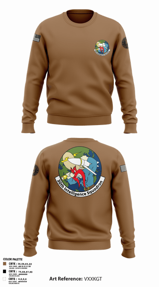 Crew Neck Sweatshirt, 20th Intelligence Squadron, Air Force, Teamtime, Team time, sublimation, custom sports apparel, team uniforms, spirit wear, spiritwear, sports uniforms, custom shirts, team store, custom team store, fundraiser sports, apparel fundraiser