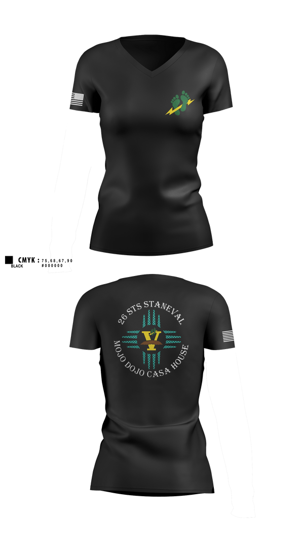 Womens Short Sleeve Vneck Shirt, 26 Stan Eval, Air Force, Teamtime, Team time, sublimation, custom sports apparel, team uniforms, spirit wear, spiritwear, sports uniforms, custom shirts, team store, custom team store, fundraiser sports, apparel fundraiser