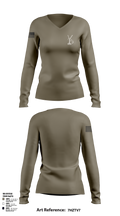 Y2GRANT 69219552 Women's Long Sleeve V-neck Shirt - 102