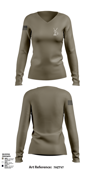Y2GRANT 69219552 Women's Long Sleeve V-neck Shirt - 102