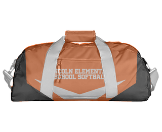 Duffle Bag, Lincoln Elementary School Softball, Softball, Teamtime, Team time, sublimation, custom sports apparel, team uniforms, spirit wear, spiritwear, sports uniforms, custom shirts, team store, custom team store, fundraiser sports, apparel fundraiser