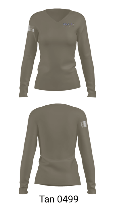 18th Airborne Corps 40429771 Women's Long Sleeve V-neck Shirt - 39