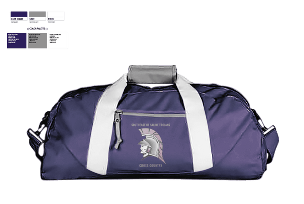 Duffle Bag, Southeast of Saline Trojans, Cross Country, Teamtime, Team time, sublimation, custom sports apparel, team uniforms, spirit wear, spiritwear, sports uniforms, custom shirts, team store, custom team store, fundraiser sports, apparel fundraiser