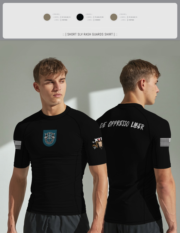 Short Sleeve Rash Guard Shirt, 5/19th SFG, National Guard, Teamtime, Team time, sublimation, custom sports apparel, team uniforms, spirit wear, spiritwear, sports uniforms, custom shirts, team store, custom team store, fundraiser sports, apparel fundraiser