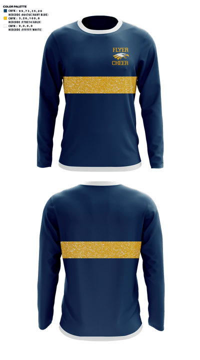 Franklin County High School Cheer 12628836 Long Sleeve Performance Shirt - 51