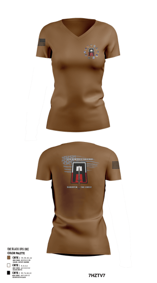Womens Short Sleeve Vneck Shirt, 5th Armored Brigade, , Teamtime, Team time, sublimation, custom sports apparel, team uniforms, spirit wear, spiritwear, sports uniforms, custom shirts, team store, custom team store, fundraiser sports, apparel fundraiser