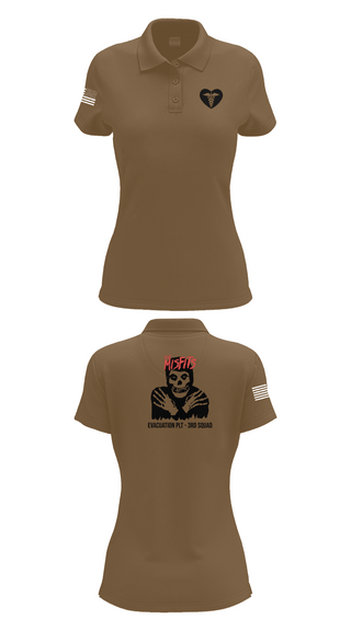 Womens Short Sleeve Performance Polo, 3rd squad, Army, Teamtime, Team time, sublimation, custom sports apparel, team uniforms, spirit wear, spiritwear, sports uniforms, custom shirts, team store, custom team store, fundraiser sports, apparel fundraiser
