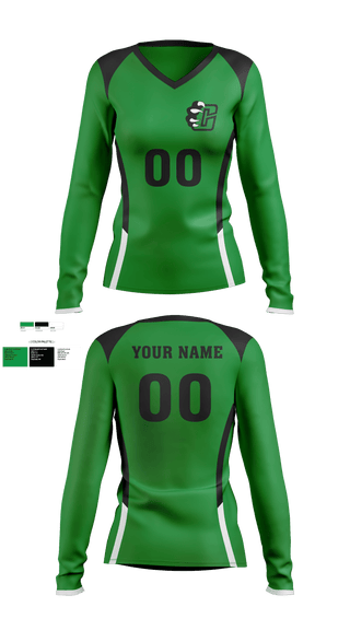 Women's Long Sleeve Vneck Shirt, Clifton High School Volleyball, Women's Volleyball, Teamtime, Team time, sublimation, custom sports apparel, team uniforms, spirit wear, spiritwear, sports uniforms, custom shirts, team store, custom team store, fundraiser sports, apparel fundraiser