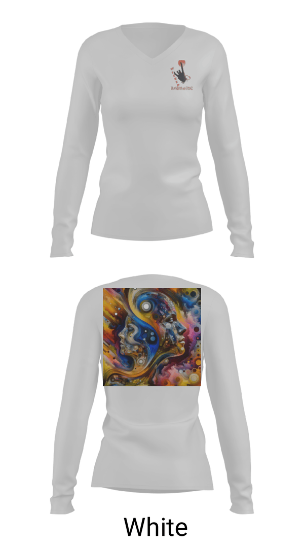 Womens Long Sleeve Vneck Shirt, Wicked Transformationz, , Teamtime, Team time, sublimation, custom sports apparel, team uniforms, spirit wear, spiritwear, sports uniforms, custom shirts, team store, custom team store, fundraiser sports, apparel fundraiser