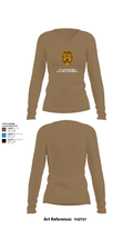 4th Law Enforcement Battalion Bravo Company 77737735 Women's Long Sleeve V-neck Shirt - 2