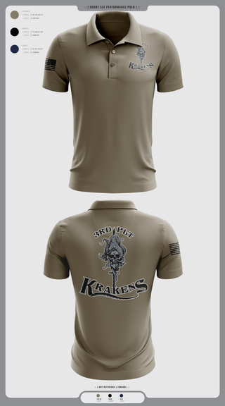 Short Sleeve Performance Polo, 3RD PLT95TH CBRN3rd plt, Army, Teamtime, Team time, sublimation, custom sports apparel, team uniforms, spirit wear, spiritwear, sports uniforms, custom shirts, team store, custom team store, fundraiser sports, apparel fundraiser