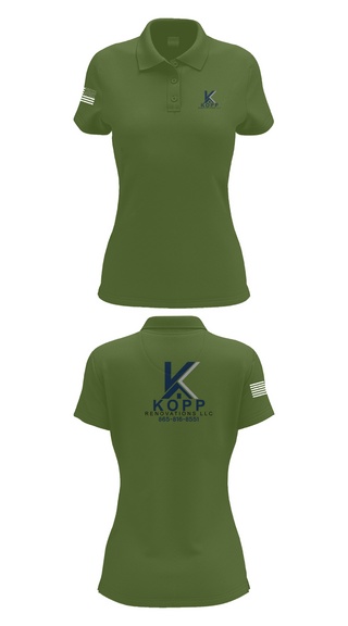 Womens Short Sleeve Performance Polo, Kopp Renovations, , Teamtime, Team time, sublimation, custom sports apparel, team uniforms, spirit wear, spiritwear, sports uniforms, custom shirts, team store, custom team store, fundraiser sports, apparel fundraiser