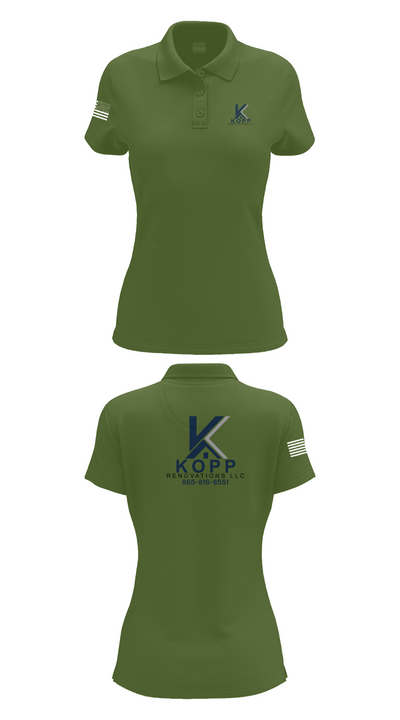 Kopp Renovations 26742282 Women's Short Sleeve Performance Polo  - 16