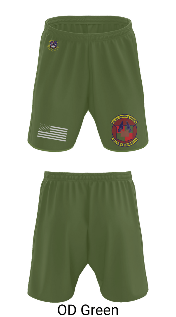 Athletic Shorts With Pockets, 18th Civil Engineer Sq, Air Force, Teamtime, Team time, sublimation, custom sports apparel, team uniforms, spirit wear, spiritwear, sports uniforms, custom shirts, team store, custom team store, fundraiser sports, apparel fundraiser