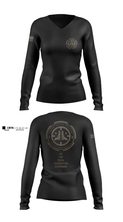 Vigilant Tactical Solutions Women's Long Sleeve V-neck Shirt - 10