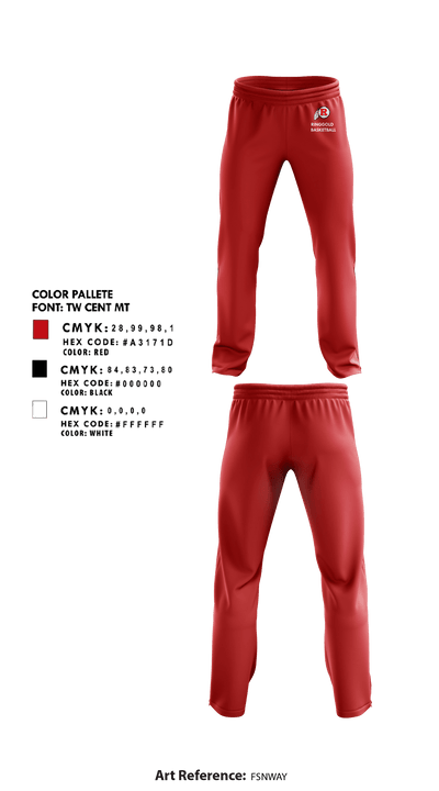 Ringgold High School Basketball 85417803 Sweatpants - 1