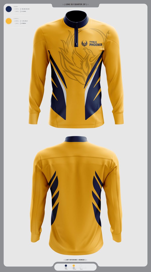 Quarter Zip Jacket, TYWLS Phoenix, Spirit Store, Teamtime, Team time, sublimation, custom sports apparel, team uniforms, spirit wear, spiritwear, sports uniforms, custom shirts, team store, custom team store, fundraiser sports, apparel fundraiser