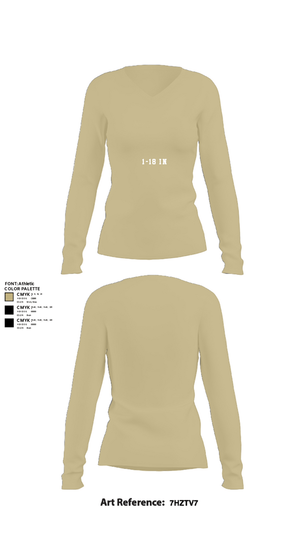 Women's Long Sleeve Vneck Shirt, 1-18 IN, Army, Teamtime, Team time, sublimation, custom sports apparel, team uniforms, spirit wear, spiritwear, sports uniforms, custom shirts, team store, custom team store, fundraiser sports, apparel fundraiser