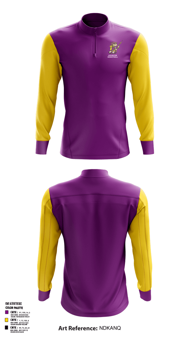 Quarter Zip Jacket, Lexington High School Basketball, Men's Basketball, Teamtime, Team time, sublimation, custom sports apparel, team uniforms, spirit wear, spiritwear, sports uniforms, custom shirts, team store, custom team store, fundraiser sports, apparel fundraiser