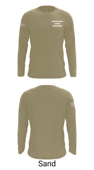Long Sleeve Performance Shirt, NUTRITION CARE DIVISION, Army, Teamtime, Team time, sublimation, custom sports apparel, team uniforms, spirit wear, spiritwear, sports uniforms, custom shirts, team store, custom team store, fundraiser sports, apparel fundraiser