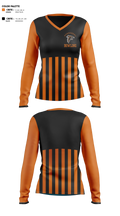 Pennsbury High School West Campus Bowling 65082914 Women's Long Sleeve V-neck Shirt -1 41