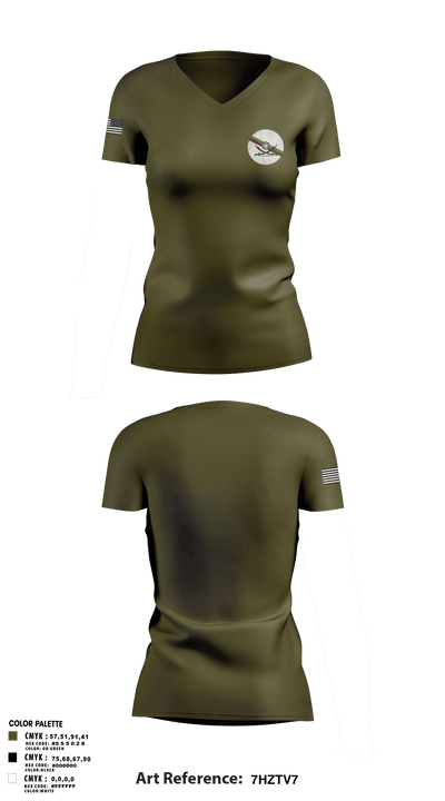 PAMIR 69649310 Women's Short Sleeve V-neck Shirt - 1