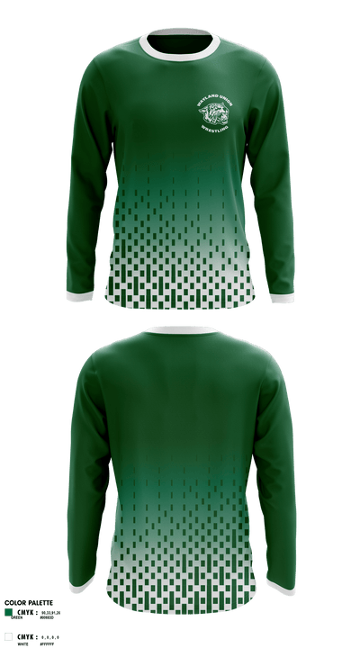 Wayland Union Middle School Wrestling 74603819 Long Sleeve Rash Guard Shirt - 1