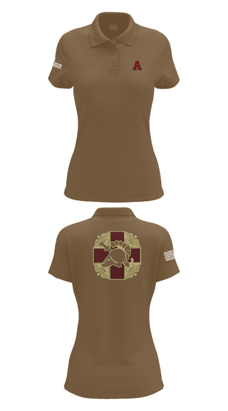 Women's Short Sleeve Performance Polo, US MEDDAC, Army, Teamtime, Team time, sublimation, custom sports apparel, team uniforms, spirit wear, spiritwear, sports uniforms, custom shirts, team store, custom team store, fundraiser sports, apparel fundraiser