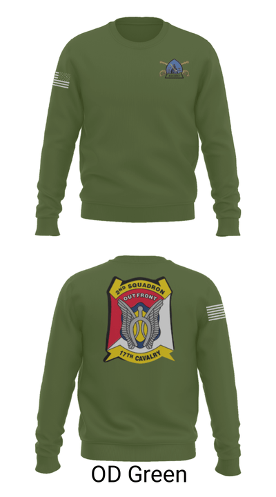 B Troop 2-17 Cav REGT 36740014 Crew Neck Sweatshirt - 45