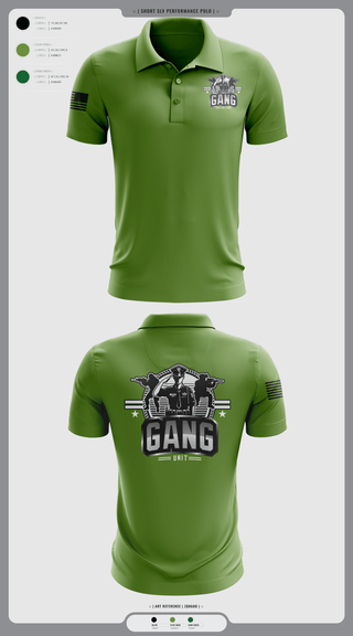 Short Sleeve Performance Polo, Gang Unit, Police, Teamtime, Team time, sublimation, custom sports apparel, team uniforms, spirit wear, spiritwear, sports uniforms, custom shirts, team store, custom team store, fundraiser sports, apparel fundraiser