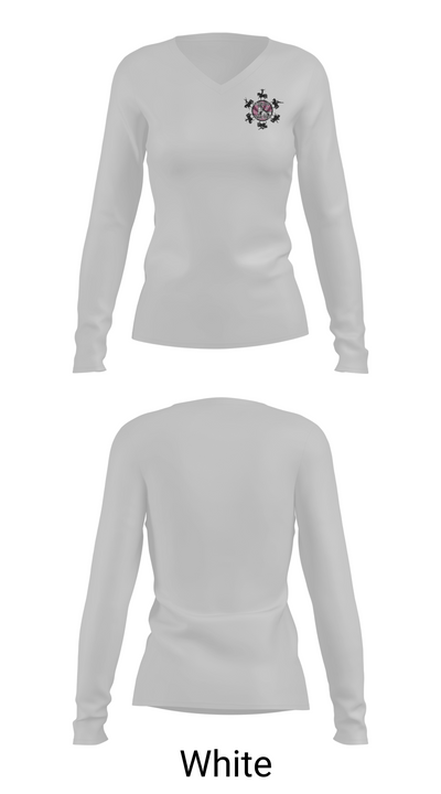 Starlite Vaulters 9776462 Women's Long Sleeve V-neck Shirt - 16